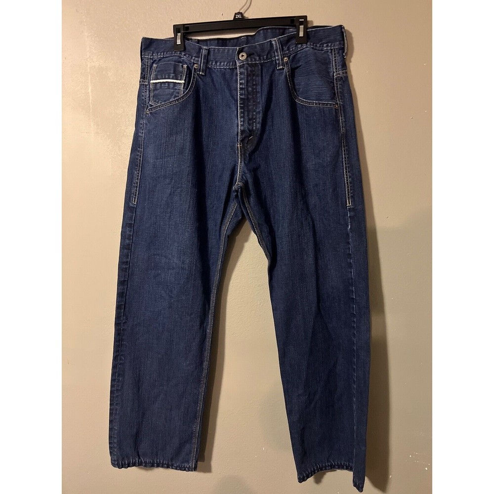 Levis 569 Jeans 38x34 Black Label 100% Cotton,‎ Double Back Pockets Loose